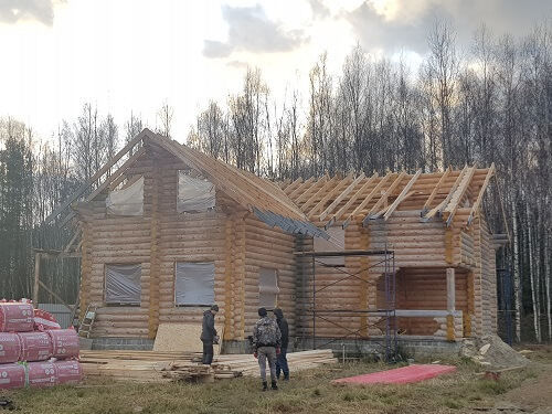 Установка стропильной системы в Речице