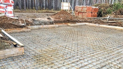 Заливка фундамента под дом в Речице